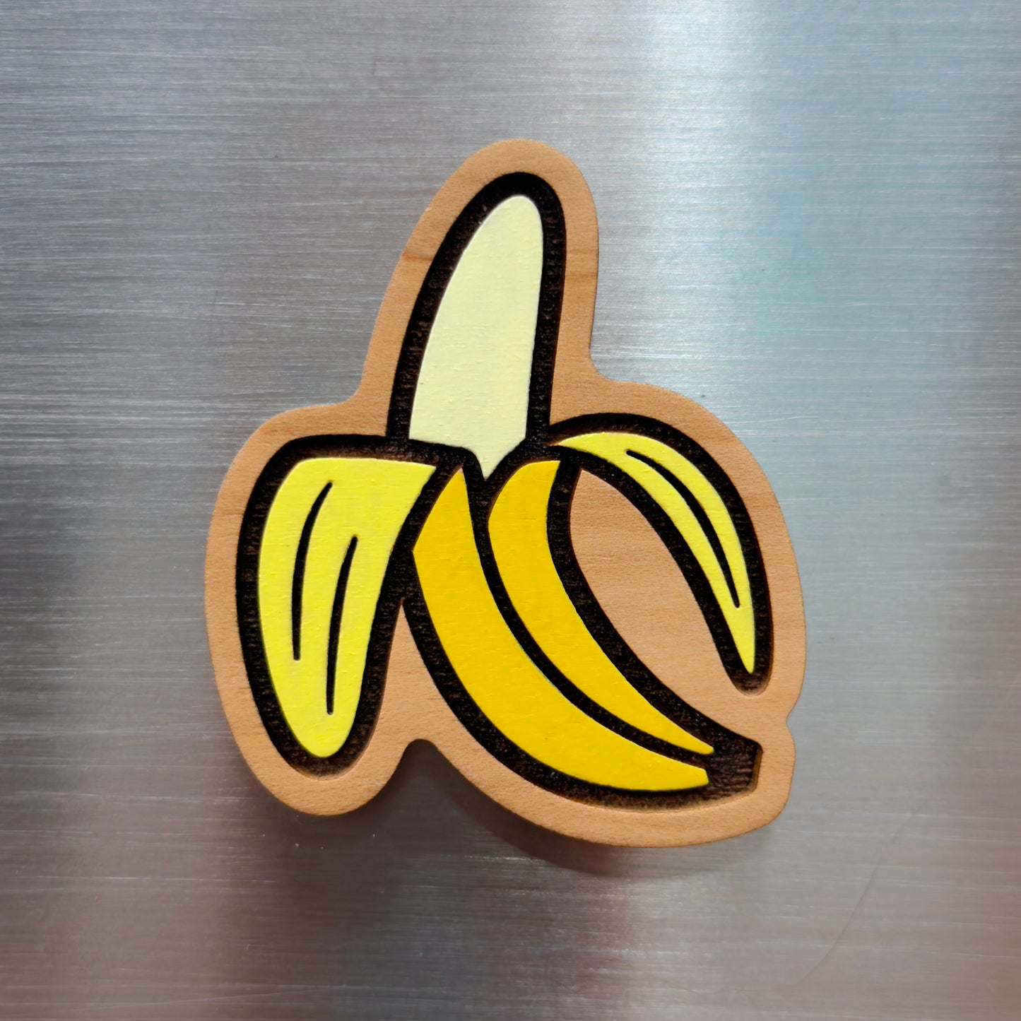 Banana Emoji Emoji Painted Magnet