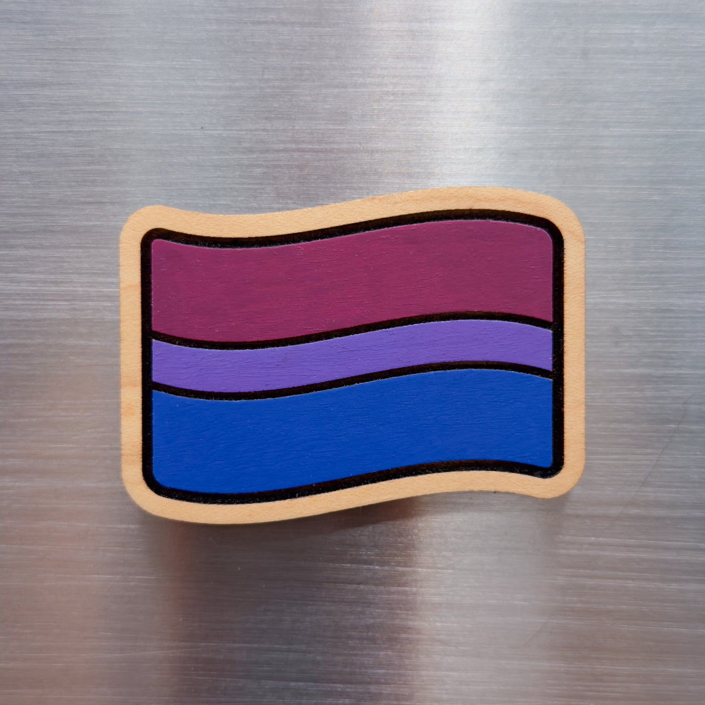 Bi Pride Flag Painted Magnet