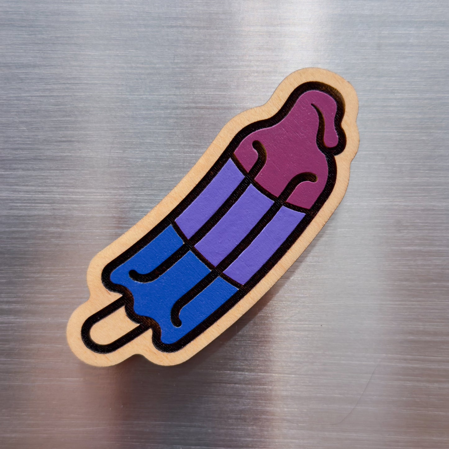 Bi Rocket Pop Painted Magnet