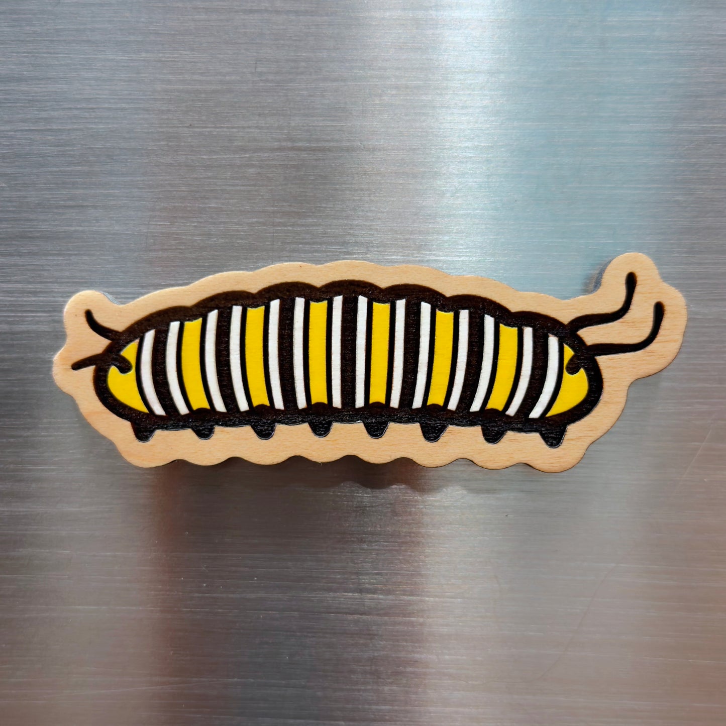 Monarch Caterpillar Painted Magnet