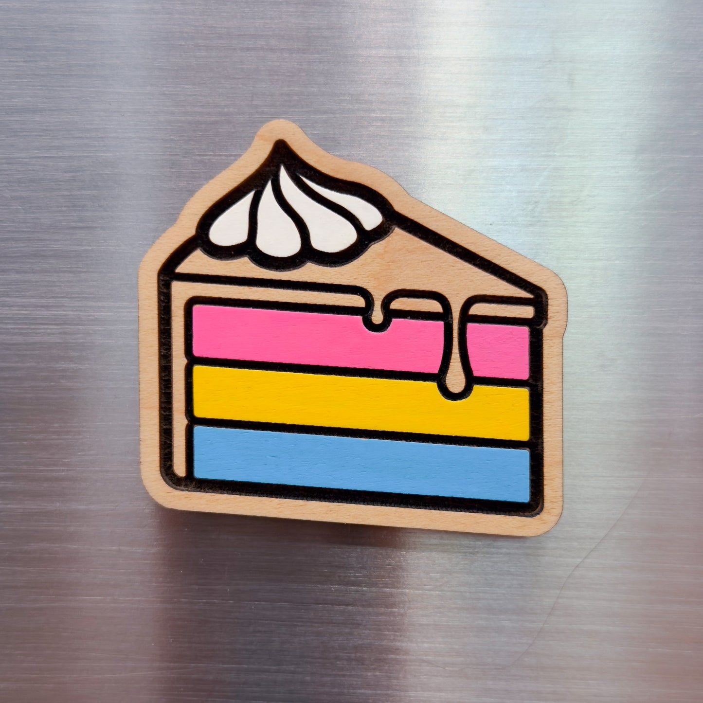Pan Pride Cake Slice Painted Magnet