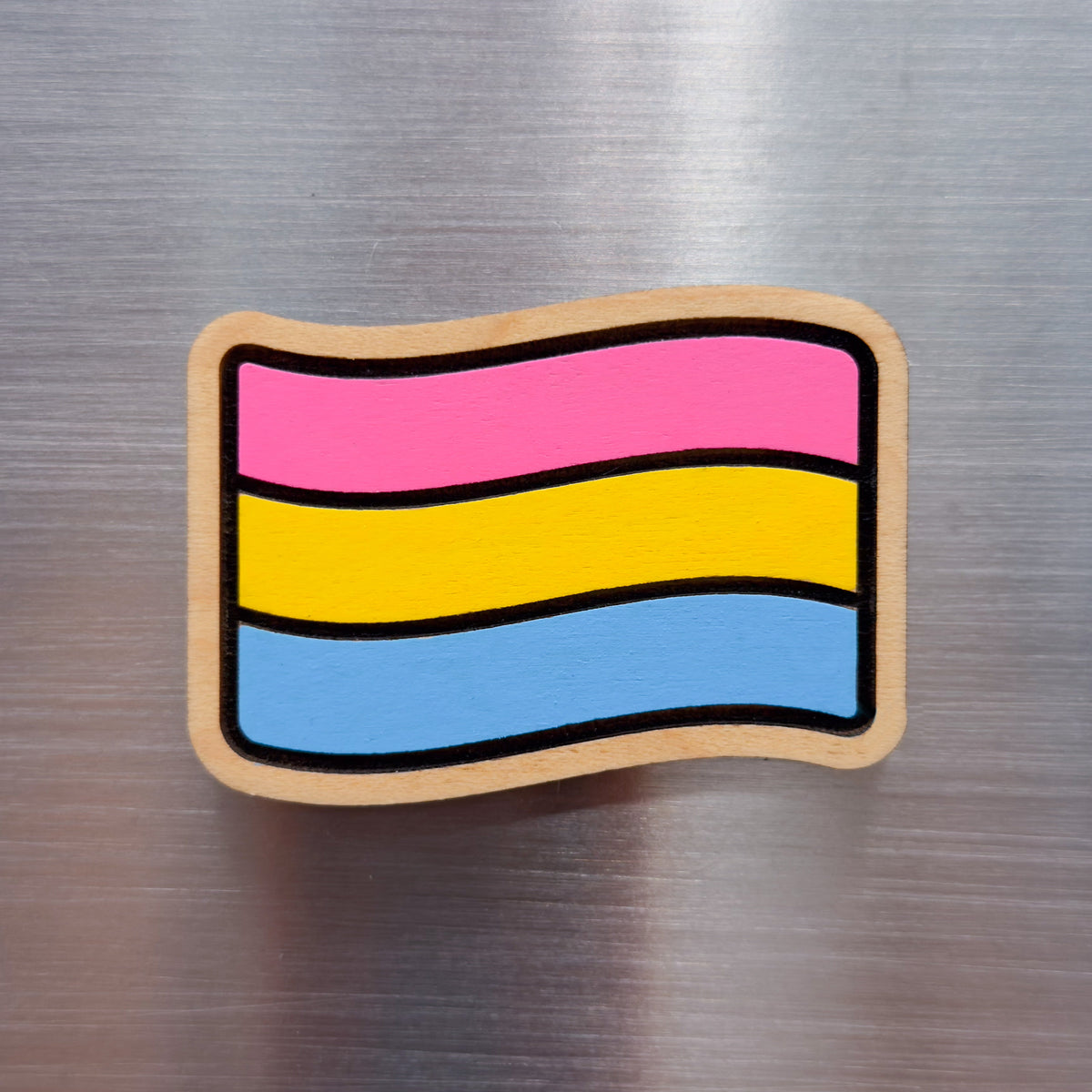 Pan Pride Flag Painted Magnet
