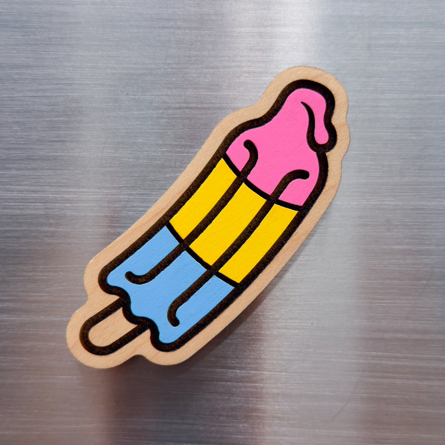 Pan Rocket Pop Painted Magnet
