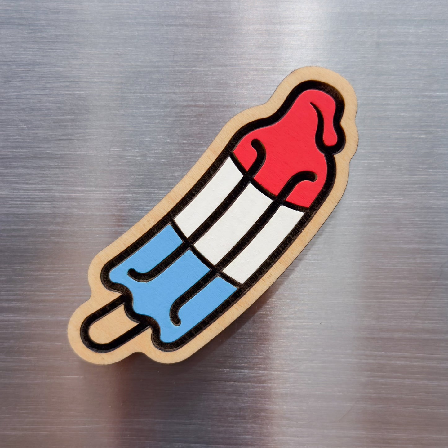 Americana Rocket Pop Painted Magnet