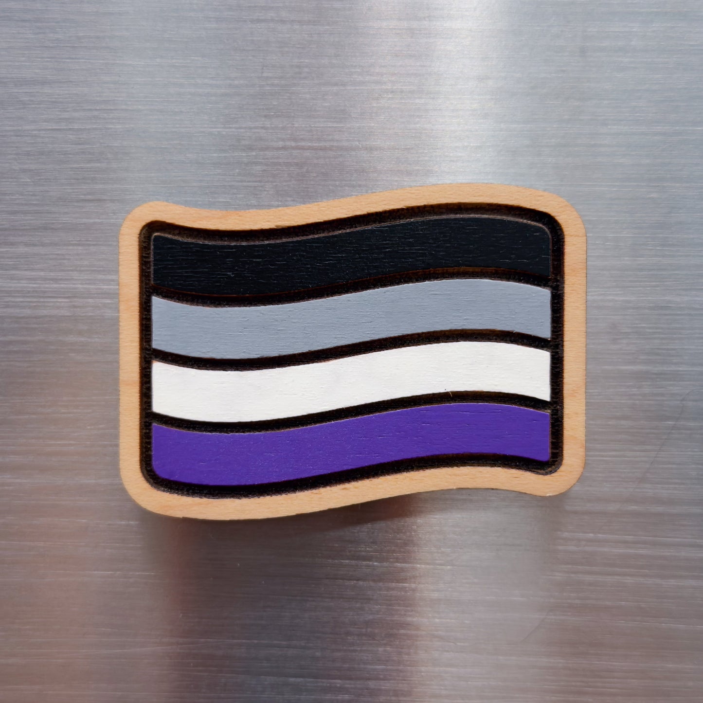 Asexual Pride Flag Painted Magnet