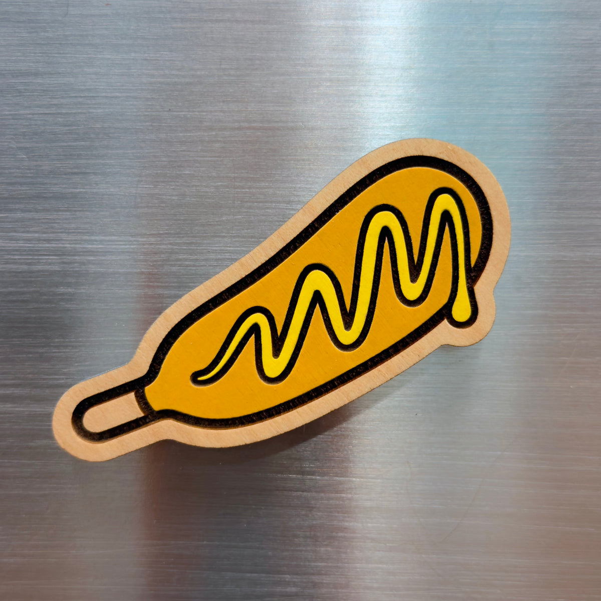 Corn Dog Painted Magnet
