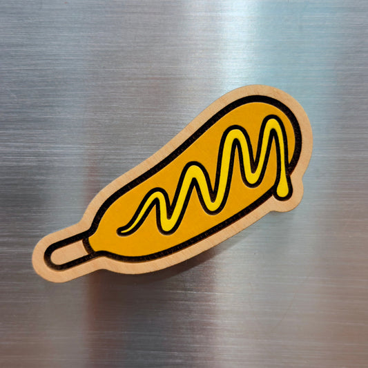 Corn Dog Painted Magnet