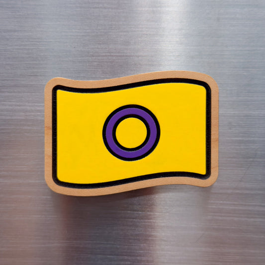 Intersex Pride Flag Painted Magnet