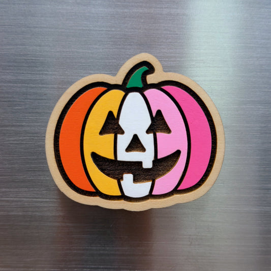 Lesbian Jack-o-Lantern Painted Magnet