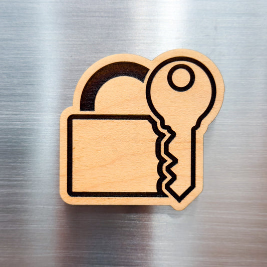 Lock and Key Emoji Magnet