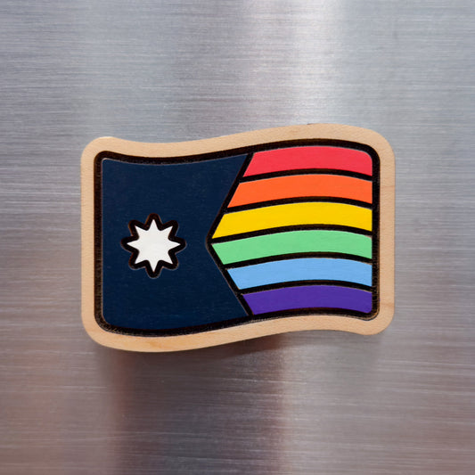 Minnesota Pride Flag Painted Magnet