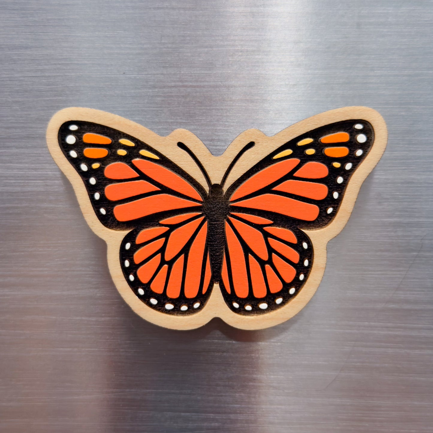Monarch Butterfly Painted Magnet