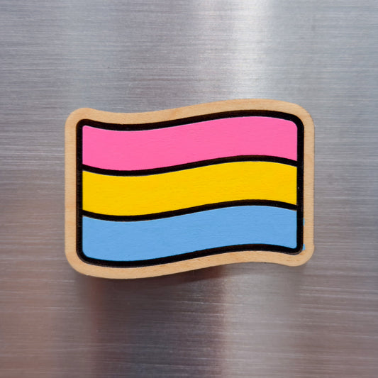 Pan Pride Flag Painted Magnet