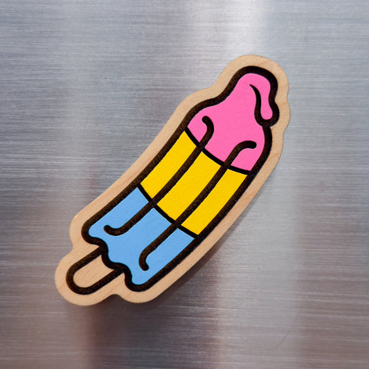 Pan Rocket Pop Painted Magnet
