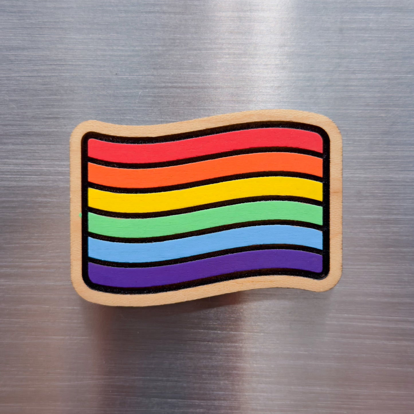 Pride Flag Painted Magnet