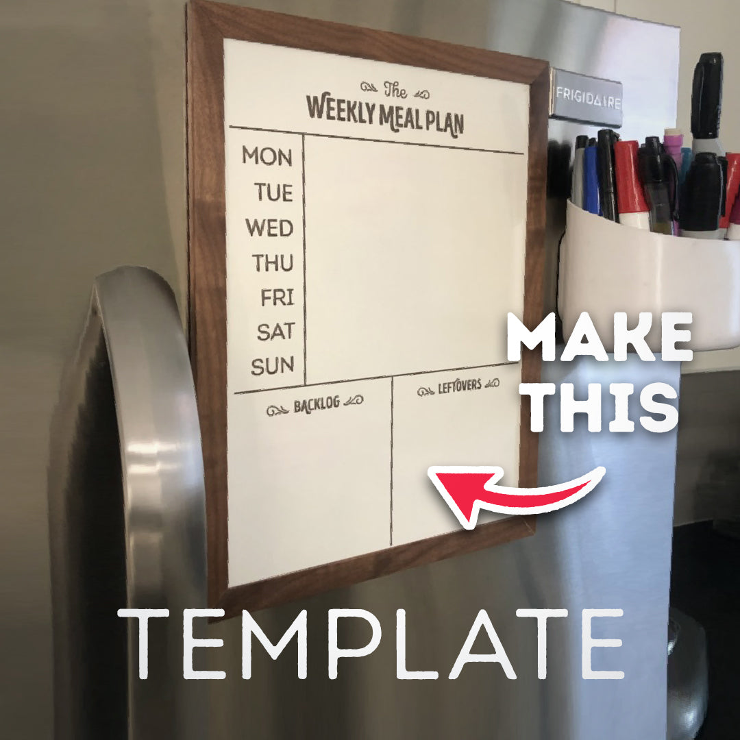 Weekly Meal Planner Marker Board Template